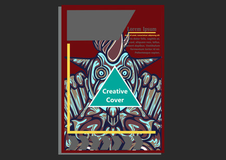 creative display layouts design with Mask as modeling and using pop art coloringのイラスト素材