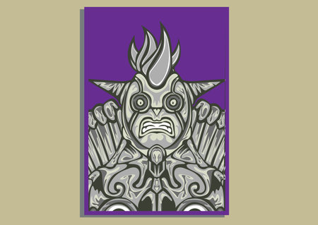 creative display layouts design with Mask as modeling and using pop art coloringのイラスト素材