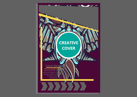 creative display layouts design with Mask as modeling and using pop art coloringのイラスト素材