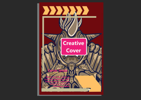creative display layouts design with Mask as modeling and using pop art coloringのイラスト素材