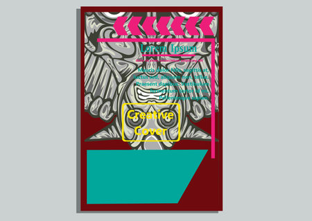 creative display layouts design with Mask as modeling and using pop art coloringのイラスト素材