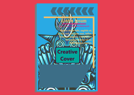 creative display layouts design with Mask as modeling and using pop art coloringのイラスト素材
