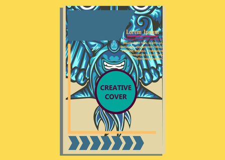 creative display layouts design with Mask as modeling and using pop art coloringのイラスト素材