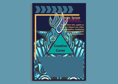 creative display layouts design with Mask as modeling and using pop art coloringのイラスト素材