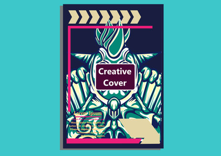 creative display layouts design with Mask as modeling and using pop art coloringのイラスト素材