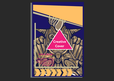creative display layouts design with Mask as modeling and using pop art coloringのイラスト素材