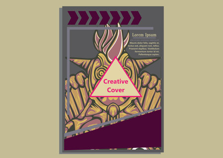 creative display layouts design with Mask as modeling and using pop art coloringのイラスト素材