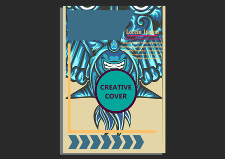 creative display layouts design with Mask as modeling and using pop art coloringのイラスト素材