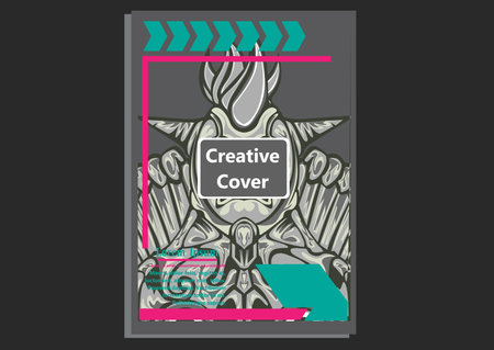 creative display layouts design with Mask as modeling and using pop art coloringのイラスト素材