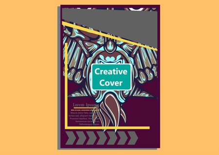 creative display layouts design with Mask as modeling and using pop art coloringのイラスト素材