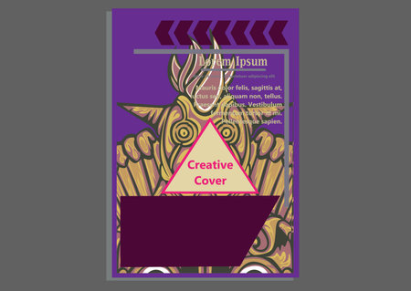 creative display layouts design with Mask as modeling and using pop art coloringのイラスト素材