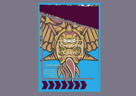 creative display layouts design with Mask as modeling and using pop art coloringのイラスト素材