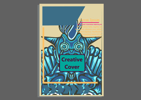 creative display layouts design with Mask as modeling and using pop art coloringのイラスト素材