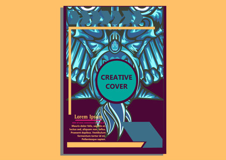 creative display layouts design with Mask as modeling and using pop art coloringのイラスト素材