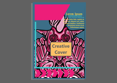 creative display layouts design with Mask as modeling and using pop art coloringのイラスト素材