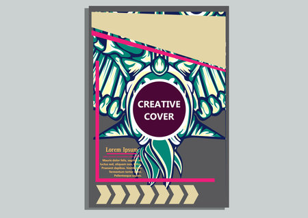 creative display layouts design with Mask as modeling and using pop art coloringのイラスト素材