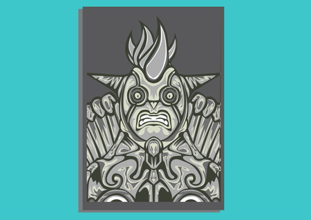 creative display layouts design with Mask as modeling and using pop art coloringのイラスト素材