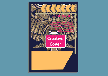 creative display layouts design with Mask as modeling and using pop art coloringのイラスト素材