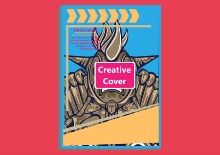 creative display layouts design with Mask as modeling and using pop art coloringのイラスト素材