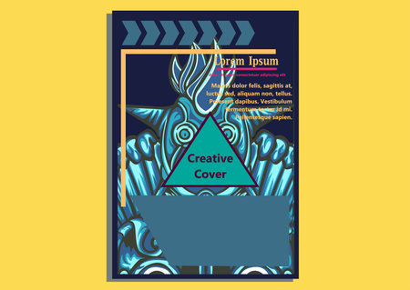 creative display layouts design with Mask as modeling and using pop art coloringのイラスト素材