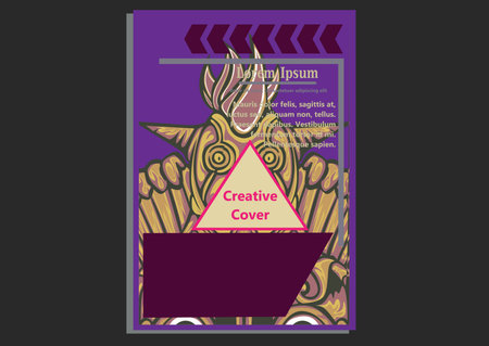 creative display layouts design with Mask as modeling and using pop art coloringのイラスト素材