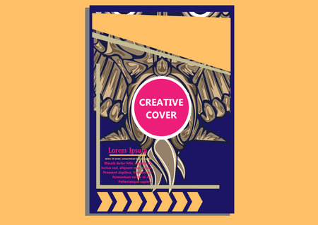 creative display layouts design with Mask as modeling and using pop art coloringのイラスト素材