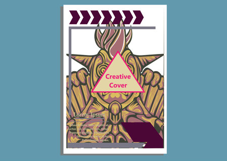 creative display layouts design with Mask as modeling and using pop art coloringのイラスト素材