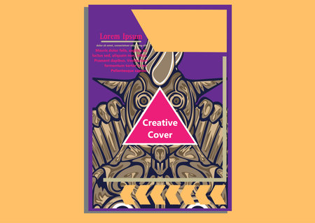 creative display layouts design with Mask as modeling and using pop art coloringのイラスト素材