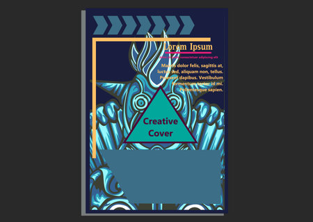creative display layouts design with Mask as modeling and using pop art coloringのイラスト素材