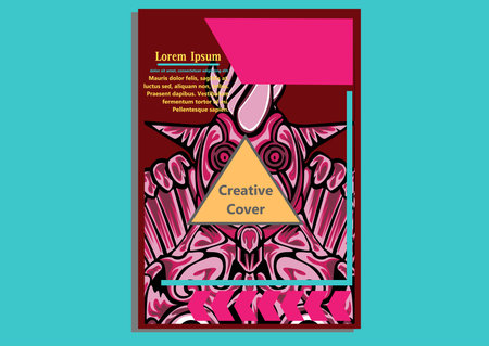 creative display layouts design with Mask as modeling and using pop art coloringのイラスト素材