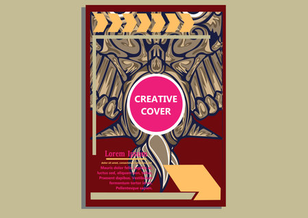 creative display layouts design with Mask as modeling and using pop art coloringのイラスト素材