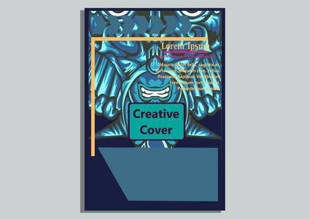 creative display layouts design with Mask as modeling and using pop art coloringのイラスト素材