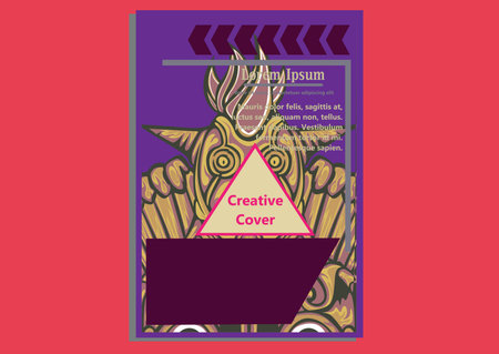 creative display layouts design with Mask as modeling and using pop art coloringのイラスト素材