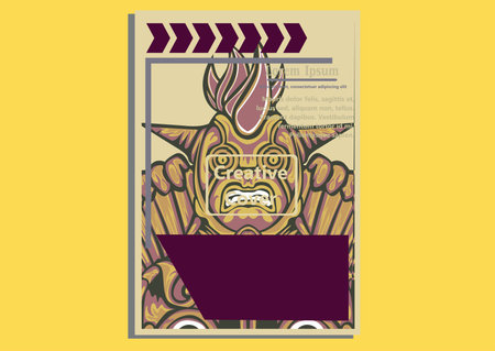 design creative display layouts with Mask models as basic imagesのイラスト素材