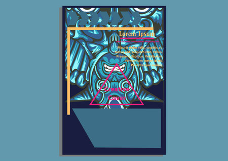 design creative display layouts with Mask models as basic imagesのイラスト素材