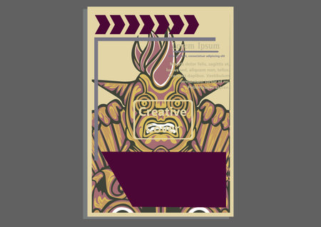 design creative display layouts with Mask models as basic imagesのイラスト素材