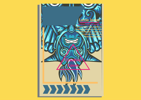 design creative display layouts with Mask models as basic imagesのイラスト素材