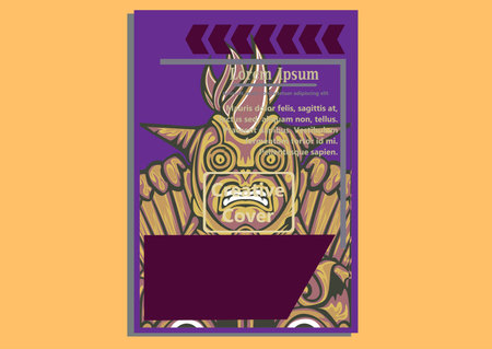 design creative display layouts with Mask models as basic imagesのイラスト素材