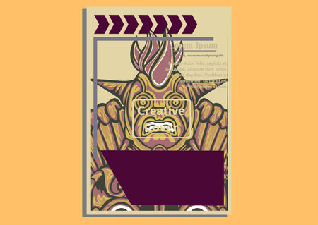 design creative display layouts with Mask models as basic imagesのイラスト素材