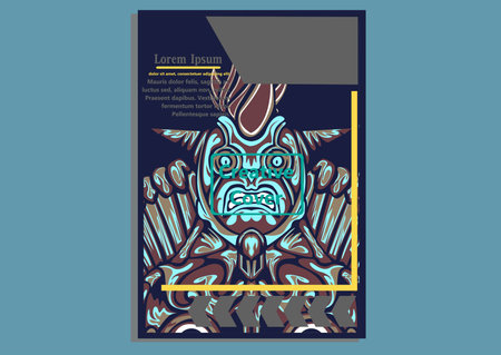 design creative display layouts with Mask models as basic imagesのイラスト素材