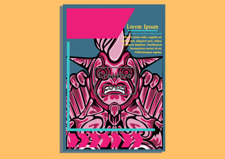 design creative display layouts with Mask models as basic imagesのイラスト素材