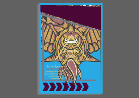 design creative display layouts with Mask models as basic imagesのイラスト素材