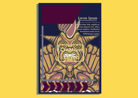 design creative display layouts with Mask models as basic imagesのイラスト素材