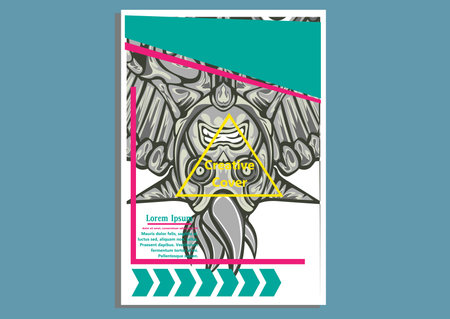 design creative display layouts with Mask models as basic imagesのイラスト素材