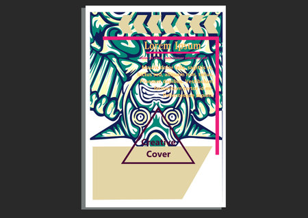 design creative display layouts with Mask models as basic imagesのイラスト素材