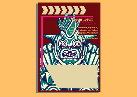 design creative display layouts with Mask models as basic imagesのイラスト素材