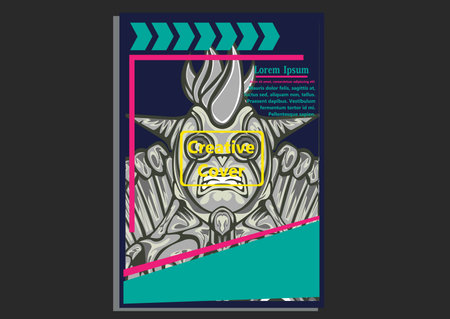 design creative display layouts with Mask models as basic imagesのイラスト素材