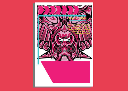 design creative display layouts with Mask models as basic imagesのイラスト素材