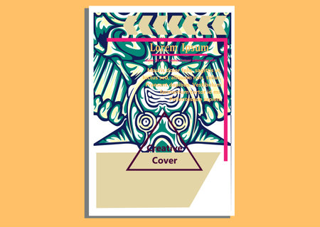 design creative display layouts with Mask models as basic imagesのイラスト素材