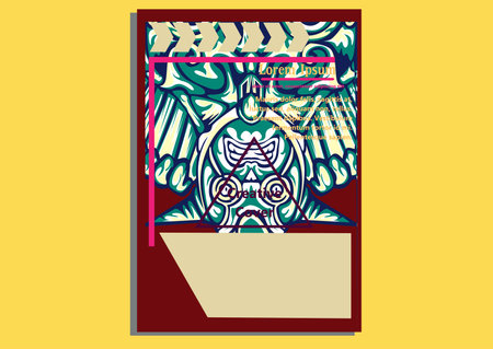 design creative display layouts with Mask models as basic imagesのイラスト素材